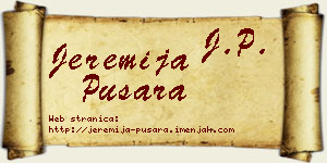 Jeremija Pušara vizit kartica